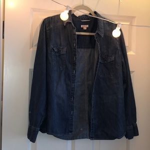 Merona Denim Button-Up Cardigan